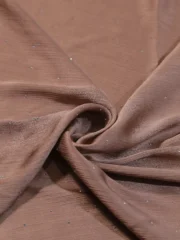 Diamante Silk Hijab Brown | Premium Luxury Silk Hijab for Elegant Modest Wear