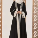 Black Arabic Shrug Abaya