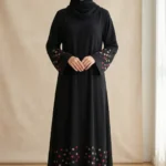 Black Flourish Abaya