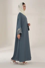 Blue Dianne Embroidered Abaya - Image 5