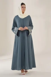 Blue Dianne Embroidered Abaya