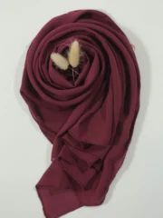 Crinkle Georgette Hijab Maroon | Premium Lightweight Hijab for Everyday & Formal Wear