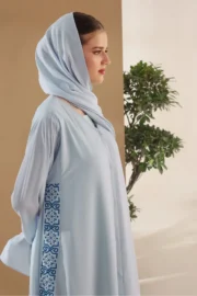 Ice Snowflake Embroidered Abaya - Image 2