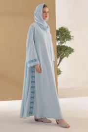 Ice Snowflake Embroidered Abaya - Image 4