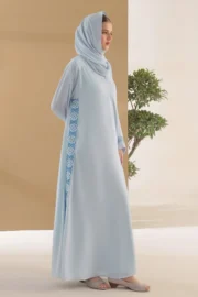 Ice Snowflake Embroidered Abaya - Image 3