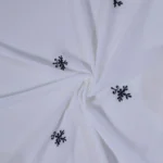 New Embroidered Georgette Chiffon-White