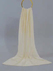 Plain Georgette Hijab Cream  Premium Lightweight Georgette Hijab Pakistan