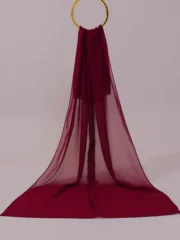 Plain Georgette Hijab Maroon  Premium Georgette Hijab Pakistan
