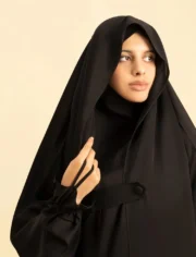 SAUDI JILBAB - BLACK - Image 2