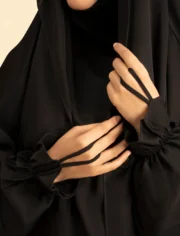 SAUDI JILBAB - BLACK - Image 3