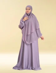 SHANAZ KHIMAR SET - LILAC - Image 6