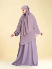 SHANAZ KHIMAR SET - LILAC - Image 5