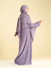 SHANAZ KHIMAR SET - LILAC - Image 3