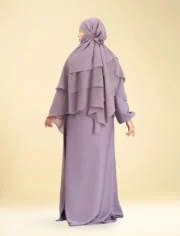 SHANAZ KHIMAR SET - LILAC - Image 2