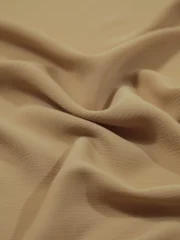 Crinkle Georgette Hijab Beige  Premium Lightweight Hijab - Image 2