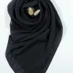 Crinkle Georgette Hijab Black  Premium Lightweight Hijab