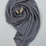 Crinkle Georgette Hijab Grey  Premium Lightweight Hijab