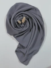 Crinkle Georgette Hijab Grey  Premium Lightweight Hijab
