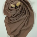 Crinkle Georgette Hijab Mocha  Premium Lightweight Hijab