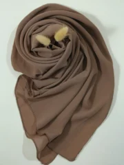 Crinkle Georgette Hijab Mocha  Premium Lightweight Hijab