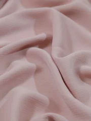 Crinkle Georgette Hijab Powder Pink | Premium Lightweight Hijab - Image 2