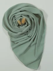 Crinkle Georgette Hijab Sage Green | Premium Lightweight Hijab