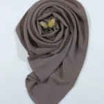 Crinkle Georgette Hijab Taupe  Premium Lightweight Hijab