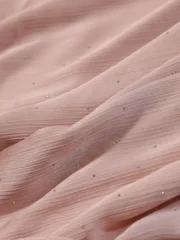 Diamante Silk Hijab Pink  Premium Luxury Silk Hijab - Image 2