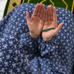 Printed Namaz Chadar with sleeves and Naqab- FR3324
