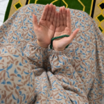 Printed Namaz Chadar with sleeves and Naqab- FR3420