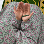 Printed Namaz Chadar with sleeves and Naqab- FR3424