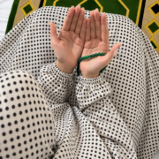 Printed Namaz Chadar with sleeves and Naqab- FR3425