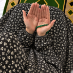 Printed Namaz Chadar with sleeves and Naqab- FR3430