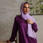 Relaxed Zip Maxi Abaya - Plum Purple