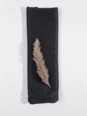 Ribbed Jersey Hijab Black  Premium Soft Stretch Hijab