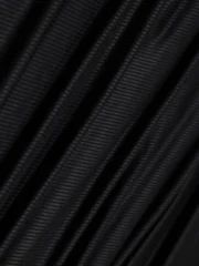 Ribbed Jersey Hijab Black  Premium Soft Stretch Hijab - Image 3
