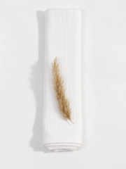 Ribbed Jersey Hijab White  Premium Soft Stretch Hijab